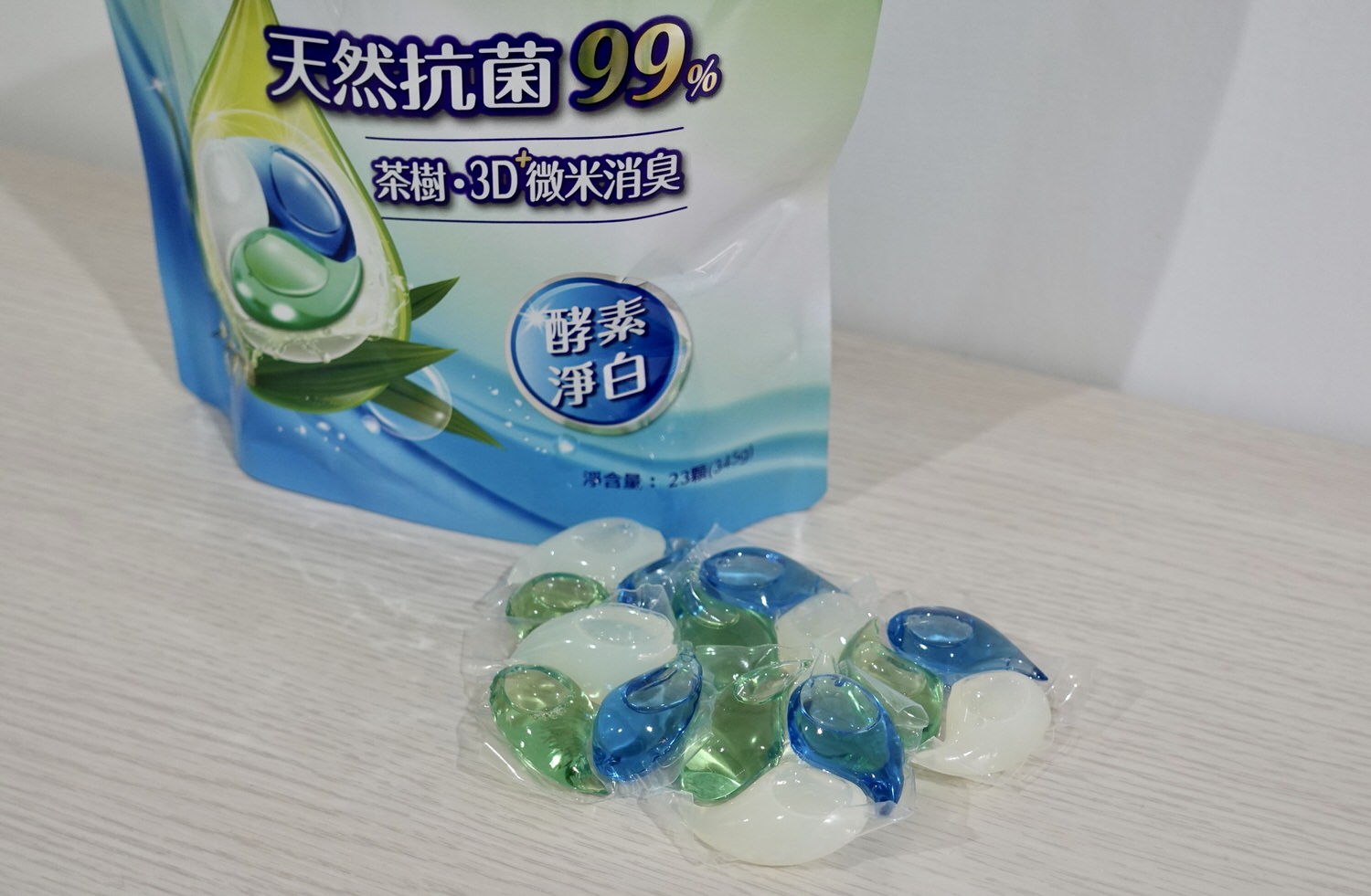 茶樹天然濃縮抗菌洗衣球-酵素淨白