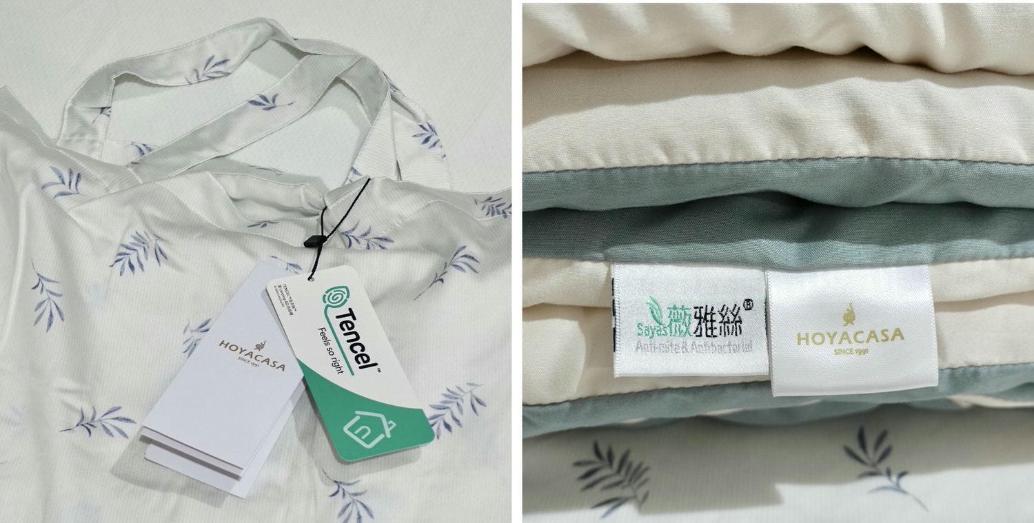 寢具推薦|HOYACASA天絲寢具推薦60支天絲床包枕套組與抗菌保暖被評價! - 第5張圖 HOYACASA|60支天絲™床包枕套三件組+韓系雲沐棉抗菌晚安賴床被