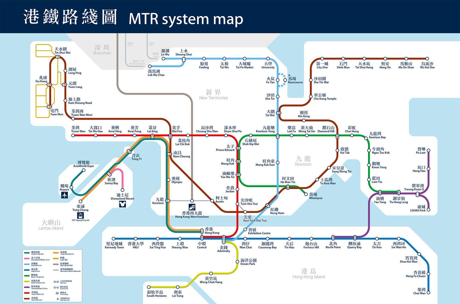 香港地鐵路線圖