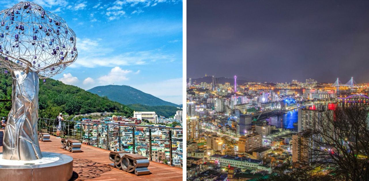 2025韓國釜山夜景推薦,5個釜山旅遊必去的熱門絕美夜景! - 第2張圖 天馬山展望台 누리바라기 전망대
