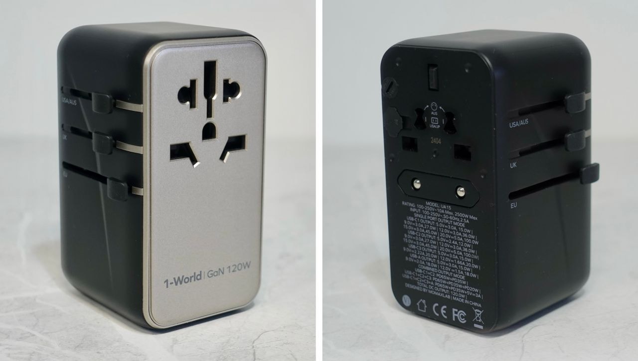 出國最佳轉接頭推薦「MOMAX 120W 全方位快充旅行插座」樂淘日本代購享優惠折扣! - 第4張圖 MOMAX 120W 全方位快充旅行插座
