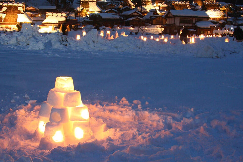 美山茅屋之里 雪燈廊
