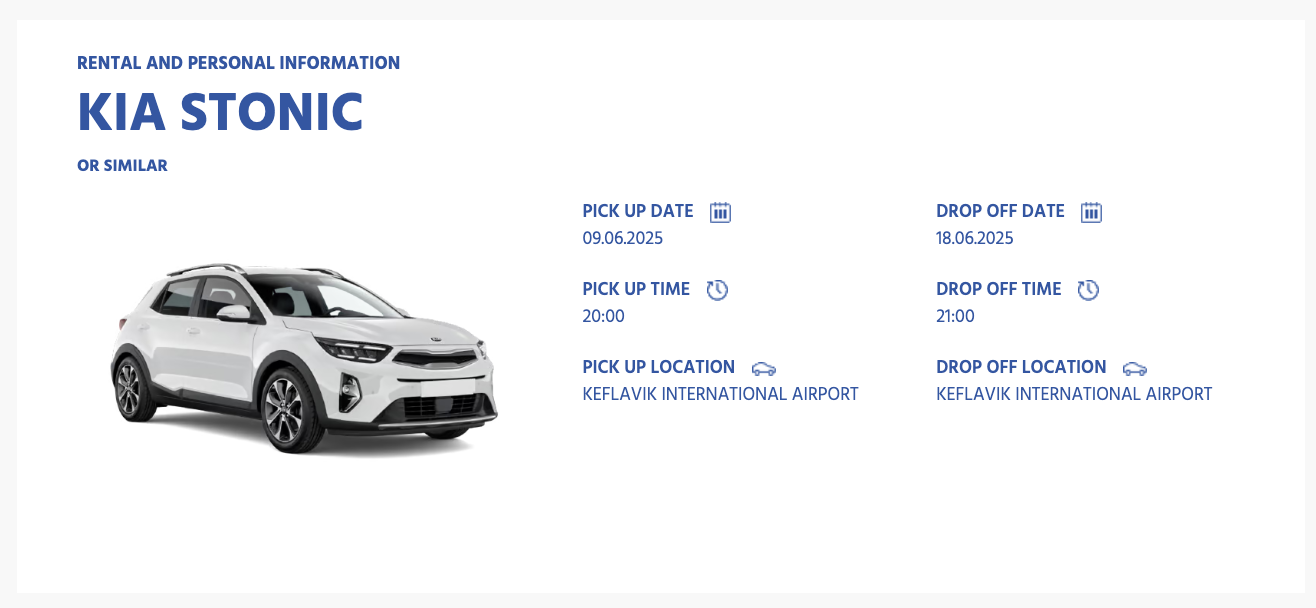 Blue Car Rental 線上預訂租車流程
